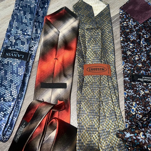 Prada Missoni Dior Lanvin Paris Luxury Tie Bundle - Picture 3 of 4